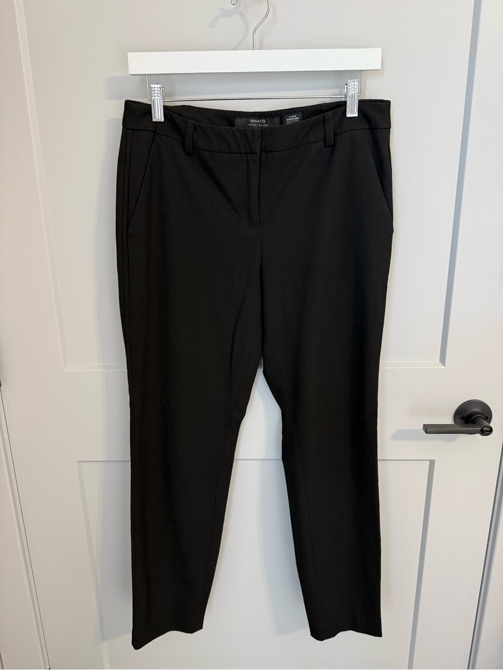 RW&CO Black Ankle Slim Suiting Pants Signature Fit Size 8